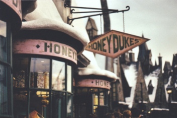 A sweet tooth is fit here in Honeydukes.